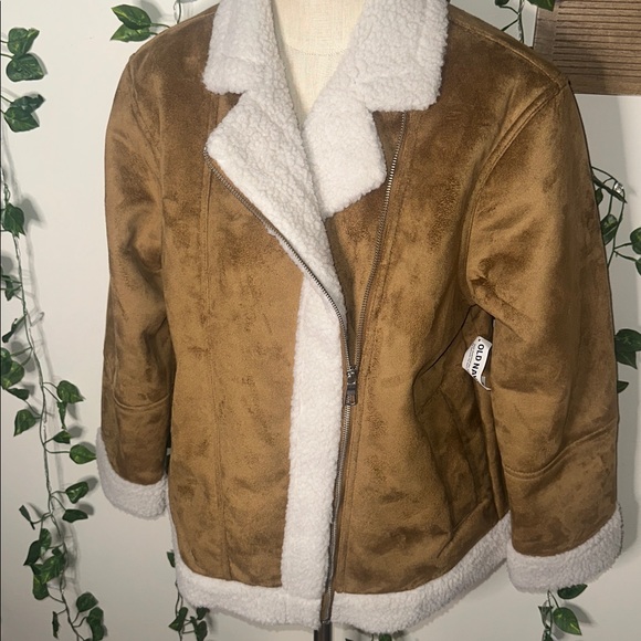 Old Navy Sherpa Lined Moto Jacket NWT - Picture 3 of 8